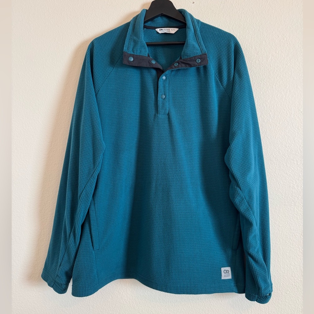 Outdoor Research Sweater Trail Mix Snap Pullover Waffle Fleece XL